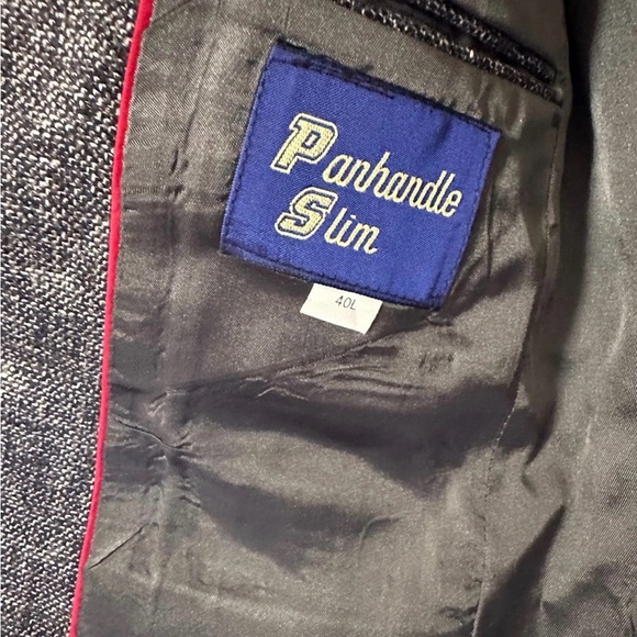 Panhandle Slim Charcoal Gray Textured Two-Button Sport Coat - Picture 3 of 10